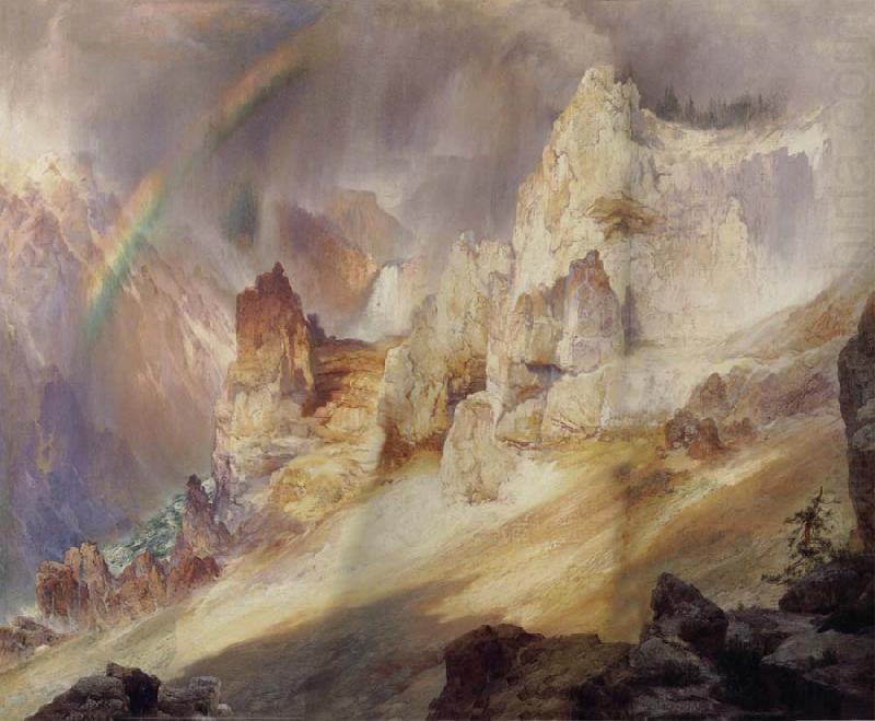 Thomas Moran Rainbow over the Grand Canyon of the Rellowstone china oil painting image